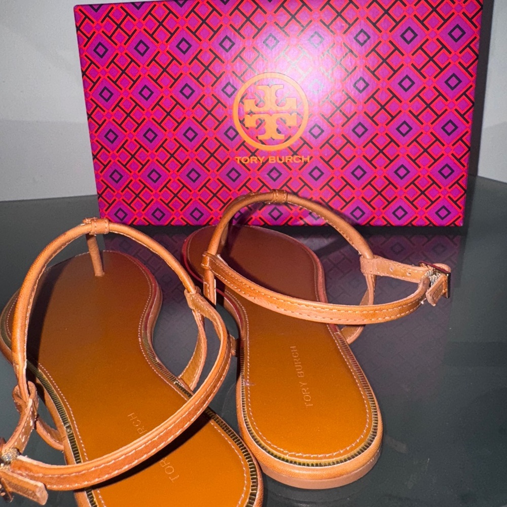 Tory Burch Emmy Sandal Bourbon - Picture 11 of 13